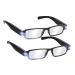 Bright LED Readers with Lights Reading Glasses Lighted Magnifier Nighttime Reader Compact Full Frame Eyewear Clear Vision Unisex Clear Vision Lighted Eye Glasses +1.5 150 Black