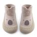Toddler Sock Shoes Cute Baby First Walking Shoes Soft Sole with Grips for Boys Girls 12-18 Months Khaki