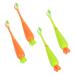 Ipetboom manual toothbrush 4 pieces of carrot toothbrush extra soft children's toothbrushes cartoon manual children's toothbrush travel toothbrush toothbrushes for children's carrot and child toothbrush