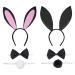 Frcolor bunny ears headband set easter sweet sexy rabbits ear hair band cocks and fly cosplay costume accessories for Easter birthday party favors
