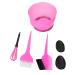 Professional Hair Dyeing Kit with Brush Mixing Bowl & Ear Covers - Portable Salon Tools (Pink) - Buy Online on GoSupps.com