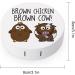 Cute Brown Chicken Brown Cow Round Case For Contact Lens Kit Storage Box with Mirror Printed - Buy Online on GoSupps.com