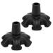 Walking Stick Rubber Tips Cane Tips Walking Stick Rubber Ends Rubber Ferrule for Walking Sticks Stable 6 Point Non-Slip Cane Tip Heavy Duty Crutch Pads (2)