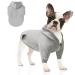Meioro hooded sweater for dogs warm zip hooded pet clothes sweater dog cat t-shirt cute pet hoodies clothing French bulldog pug (l gray) l gray