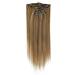 Runature 45cm Real Hair Extensions - Clip in Dark Blonde & Gold Blonde 7pcs Remy Straight Hair - Buy Online on GoSupps.com