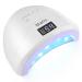 mafiti UV LED Nail Lamp, Nail Dryer 48W Gel Nail Polish UV LED Light with 4 Timers Professional for Nail Tools Accessories,Portable Nail Dryer for Salon & Home White