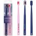 Solajun Couple Toothbrush Set - Heart-Shaped Soft Bristle Oral Brushes, Lover Gift (Blue/Pink) - Buy Online on GoSupps.com
