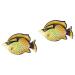 Zerodeko 2pcs Decorative Fish Wall Hanging Ocean Fish Iron Fish Hanging 30X17cmx2pcs Yellowx2pcs