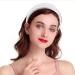 Satin Padded Headbands for Women Solid Plastic Thick Hair Hoop Girls Sponge Non-slip Hairbands Hair Accessories (White) Snap Clips - Buy Online on GoSupps.com