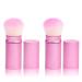UNIMEIX Foundation Brush for Liquid Makeup Sunscreen Applicator for Kids Retractable Kabuki Foundation Brush for Liquid Makeup Bronzer Cream or Powder Pink 2 Pack