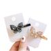 Xiwstar 2Pcs Elegant Alligator Hair Bangs Clips Crystal Rhinestone Butterfly Duckbill Hairpins for Women Girls Hair Styling Tools Accessories