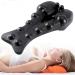 Trapezius trigger point massage device back extension neck pillow for neck and shoulder relaxation-upper back massage point tmj pain relief cervical vertebrae levator pain black