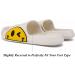 ACCUHR Smile Face Slippers - Soft Plush Warm Fuzzy Cloud Slides with Memory Foam | Non-slip Indoor/Outdoor Slip-on Bedroom Slipper | White, Size 6.5-7.5 Women/6-7 Men - Buy Online on GoSupps.com