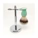 HRTC men's stainless steel rasier brush male silver roof hair shaving brush holder fashionable perfect shave security set Bowl Male Silver