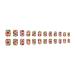 24Pcs/Box Fake Nails Press on Short Reusable with Designs Set French Artificial Wearable Fake Nail Stick-on Nails Tips Press on Nails for Wide Nail beds Long Length Cute Designs Summer