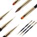 2 set 3 Pieces Nail Art Pen with Handle Line Drawing Double Heads Gel Glitter Brush Manicure Tool Beauty Supply for Professional Salon 2 set Multicolour  - Buy Online on GoSupps.com