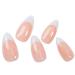 BettyCora French Press On Nails - Pointed Almond Acrylic False Nails - 24 Pcs Short/Medium Fake Nails - French White D13 - Buy Online on GoSupps.com