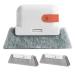 Ficher Orange-Window Cleaning Brush Windowsill Groove Deadend Cabinet Crevice Brush with Replace Head Household Cleaning Tools Durable Easy to Use