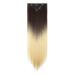 S-noilite clip in Extensions hair extension smooth 8 Part Set 18 Clips 8PCs full of heads like real hair 66cm dark brown to ashblond 66 cm dark brown to ash blonde
