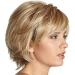 Short Layered Fluffy Wavy Full Synthetic Wig Blonde