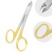 AAProTools 4 Gold Cuticle Scissor Nipper Professional Grade Cuticle Trimmer Stainless Steel Cuticle Scissors Extremely Sharp Cuticle Remover Manicure Pedicure, for travel