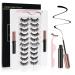Magnetic Eyelashes Kit , False Eyelashes Natural Look, Magnetic Eyelashes with Eyeliner, 2 Magnetic Eyeliners & Tweezers 10 Pair (Pack of 1)