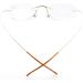 Eyekepper Titanium Rimless Round Reading Glasses - Circle Readers in Gold +2.75 | Stylish & Lightweight International Shipping - Buy Online on GoSupps.com