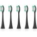 5 Pack Vibe Series Compatible Replacement Toothbrush Heads with Nylon Bristles - Black - Buy Online on GoSupps.com
