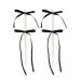 Feyley earrings sweet loop bow pearl charm earrings exaggerated tassel earrings simple earplugs jewelry gift for women girls 3 black