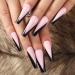Outyua Black French Press On Nails - Extra Long Coffin Ballerina Acrylic Nails, 24 Pcs Full Cover for Women & Girls - Buy Online on GoSupps.com