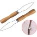 Wooden Handle Button Hooks Set - 3 Pc Wire Loop Pull Through Aids for Elderly | Button Helper Tool & Assist Device - Buy Online on GoSupps.com