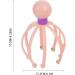 Wireless Stainless Steel Manual Head Massager | Octopus Claw Scalp Massage Device | Handheld Spa Tool for Deep Relaxation - Light Pink - Buy Online on GoSupps.com