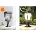 Outdoor Solar Post Light Retro Aluminum Bollard Column Lamp Garden Exterior Pillar Lamp Waterproof IP65 Fence Stigma Light - Buy Online on GoSupps.com