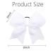 8 Jumbo Large White Cheer Bow Ponytail Holders Pack with Elastic Band - Set of 21 for Cheerleading & Sports - Buy Online on GoSupps.com