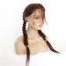 Buy Long Straight Dark Brown Braided Wig for Women - European & American Style Front Lace Headgear - Buy Online on GoSupps.com