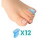 Upgraded Gel Toe Separators 12-Pack Soft Silicone Bunion Pads & Toe Spacers for Men & Women - Align Overlapping Toes & Relieve Calluses - Buy Online on GoSupps.com