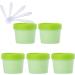 empty jars with lids cosmetic jar B0CL9KHB4R5 PC 200ml Pink Mask Mixing Bowl Empty 200g Plastic Storage Jars with Inner Liner for Storage Body Hand Face Cream Lotion Gel 5X Spatula (Color : Geel Si