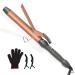 Thirtek Curling Iron 1 1/4 inch Dual Voltage Curling Iron with LCD Display Professional Ceramic Tourmalin Hair Curler for All Hair Types Create Silky Hair Instantly Long-Lasting Natural Curls 1 1/4 Inch Copper Brown