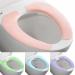 FACOYONG Bathroom Upgraded Warmer Toilet Seat Cover Pads 4 Pack, Portable Washable and Reusable Toilet Seat Cushion Pad