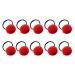 10 pieces of elastic ball hair tie ligaments plush pom pom hair rope rubber band ponytail holder for women baby girls - red comfortable and practical and practical