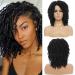 Dreadlock Synthetic Braiding Short Wigs for Black Women Crochet Twist Braids Wigs Afro Curly Synthetic Hair Braiding Wig African Hairstyle (6 inch 1B)