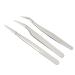 Premium Stainless Steel Eyelash Tweezers Set - 3 Pack for Salon & Home Use | Blackhead Extractor Tools - Buy Online on GoSupps.com