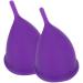 ALUPRE SILICON Menstrual Cup - Reusable & Eco-Friendly Hygiene Tool | 2 Large Lila Cups + Storage Pocket - Perfect for Women - Buy Online on GoSupps.com
