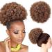 Buy Puff Afro Curly Wig Ponytail - Short Kinky Clip-In Synthetic Hair Bun | International Shipping - Buy Online on GoSupps.com