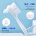 Y-Kelin 2 Pcs Denture Brush Dual Head Toothbrush & Rubber Handle (Red+Blue) 2 count (Pack of 1) - Buy Online on GoSupps.com