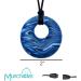 Munchables Scribbles Sensory Chew Necklace - Navy | Chewy Fidget Toy for Adults, Teens, Boys and Girls - Buy Online on GoSupps.com
