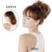 2PCS HOOJIH Messy Bun Hair Piece Silver Gray | Updo Hair Extensions for Women Girls | Large & Medium Tousled Bun Curly Wavy Ponytail Scrunchies - Buy Online on GoSupps.com