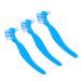Gatuida 3st wrong false toothbrush cleaning set toothbrush with false teeth interdental toothbrush clean tool chemicals detergent child dentures