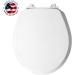 Mayfair 826CHSL 000 Benton Toilet Seat - Slow Close, Chrome Hinges, Durable White Wood - Buy Online on GoSupps.com