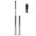 Nanshy Lip Makeup Brush with Lid better than Retractable use for Lipstick Liner Gloss (White Handle Chrome Silver Cap) Vegan Cruelty-Free
